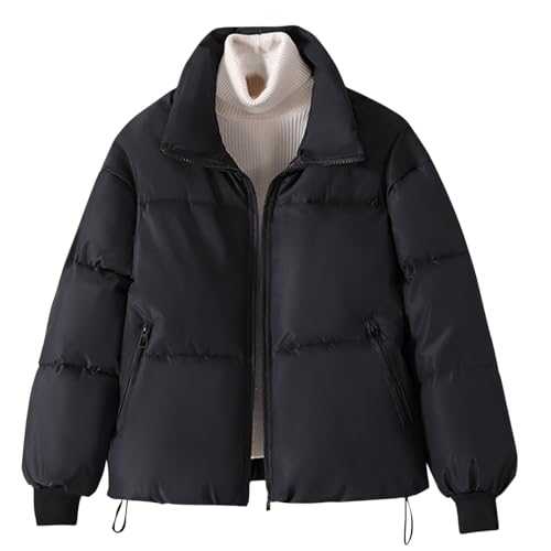 Zeiayuas Women Quilted Coat Winter Warm Padded Jackets Water Resistant Puffer Jacket with Pockets Ladies Winter Thicken Outerwear Outdoor Thick Fleece Outwear Skiing Snowboarding Coats