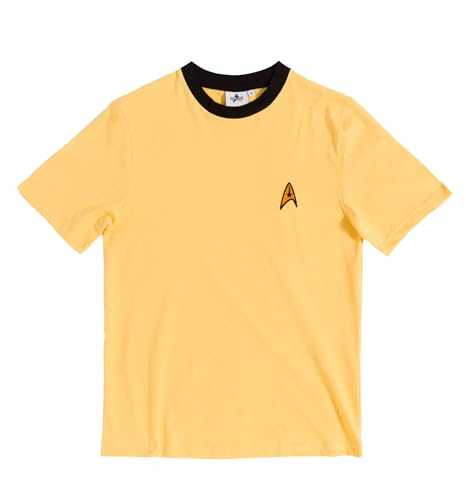 Star Trek Kirk Uniform Yellow Ringer T Shirt