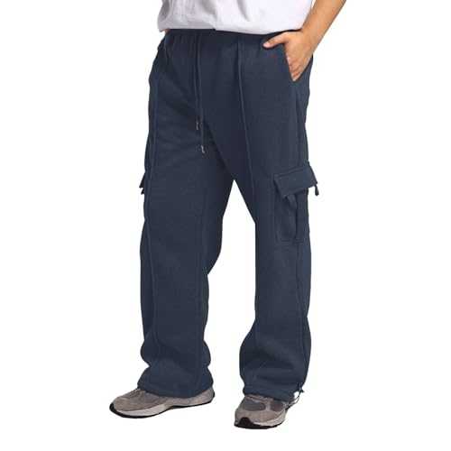 Mens Joggers Bottoms Open Hem Tracksuits Bottom Casual Jogger for Men UK Gym Sports Trousers Straight Leg Drawstring Sweatpants with Pockets Wide Leg Track Pants