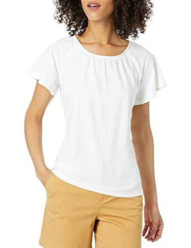 Amazon Essentials Women's Classic-Fit Cape Sleeve Open Crewneck T-Shirt