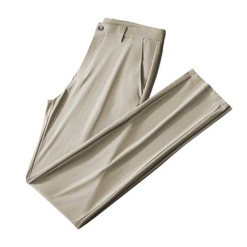 Men's Long Stretch Chino Trousers Business Casual Trousers Straight Leg Trousers Elegant Suit Trousers Plain Chino Fabric Trousers Golf Trousers Summer Sports Trousers with Pockets Jogging Pants