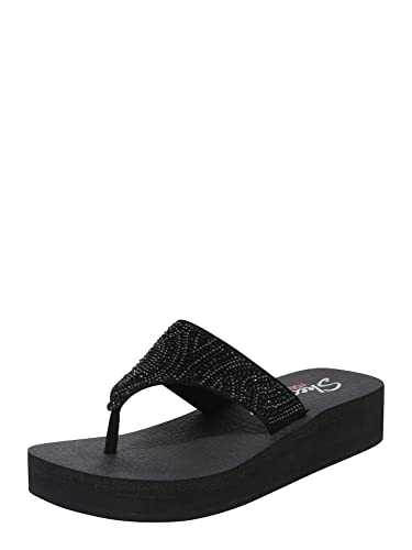 Women's Vinyasa - Stone Candy Rhinestone Hooded Thong Sandal - Black - 6