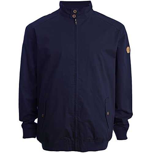 D555 Duke Mens Windsor Big Tall Bomber Jacket - Navy - 3XL