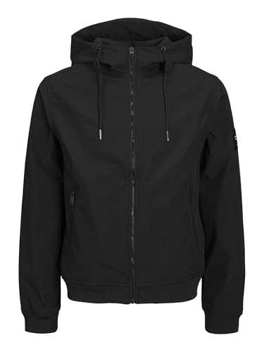 JACK & JONES Mens Softshell Hooded Jacket Plus Size