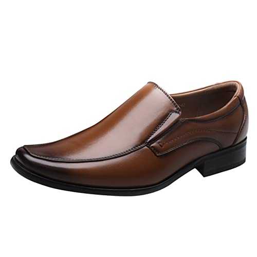 Men's Fashion Leather Formal Shoes Men Classic Oxfords Slip On Pointed Toe Style Shoes Soft Cushioned Insole Dynamic Support for Men Formal Dress Business Work Wedding