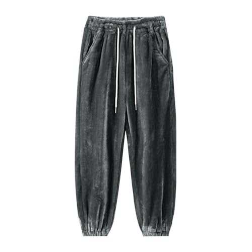 Men's Heavyweight Joggers Sports Pant Warm and Comfortable Fleece Bottoms Joggers Sports Trouser Gym Tracksuit Men's Casual Warm Comfortable Sweatpant Casual Cotton Stretchy Waist Trouser