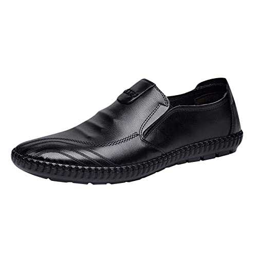 Men Loafers Shoes Casual Leather, Men's Business Leather Shoes Casual Pointed Toe Shoes Oxford Leather Wedding Shoes Men's Breathable Business Formal Shoes Loafers Shoes Oxfords Monk Shoes