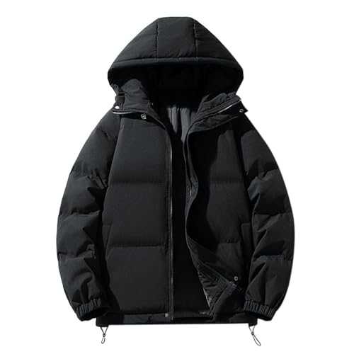 DUHENWU Quilted Jacket For Women UK Hooded Puffer Down Coat Quilted Padded Coat Hoodie Top Plain Short Coat Down Puffer Coats Ladies Lightweight Waterproof Jacket