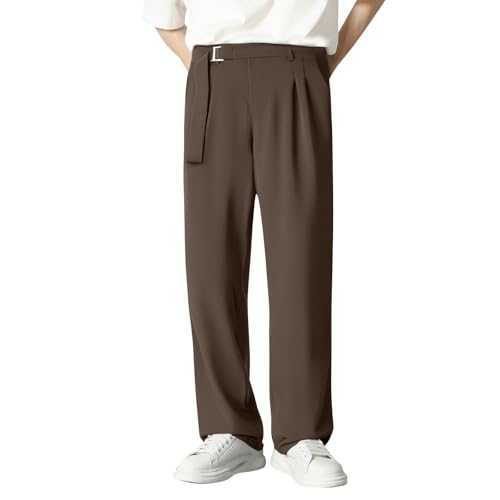 Men's Wide Leg Straight Loose Casual Style Trousers Draped Suit Trousers Little Sweatpants
