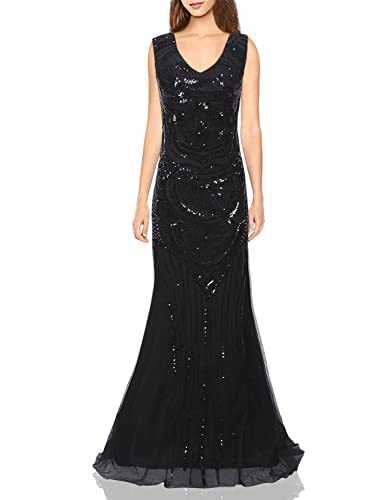 Vijiv 1920s Long Maxi Prom Gowns Sequin Mermaid Bridesmaid Formal Evening Dress