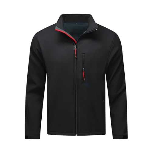 YOUTHUP Men's Jackets Micro Fleece Casual Windproof Jacket Outdoor Waterproof Windbreaker Full Zip Outwear