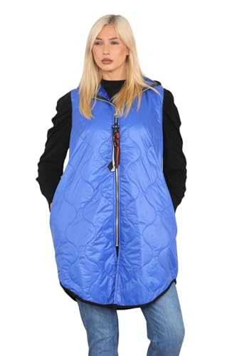eyes Ladies Adults Sleeveless Gilet For Women UK Oversized Hooded Quilted Gilets Padded Longline Vest Jacket Coat Winter Wear Plain Casual Zip Up Womens Jacket 8-22