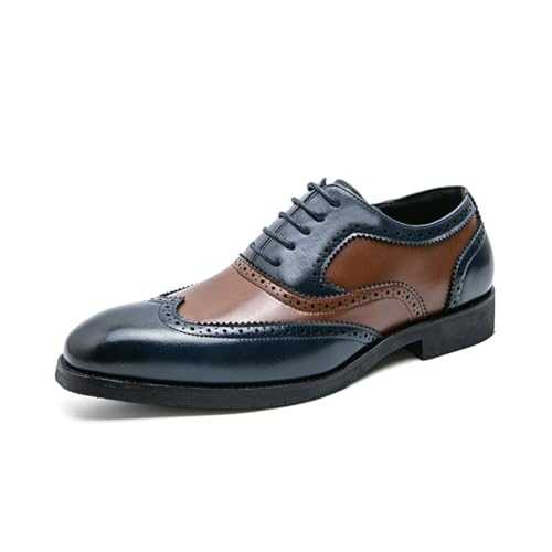 Mens Classic Oxford Lace-Up Cap Toe Leather Tuxedo Wedding Business Dress Shoes Formal Brogue