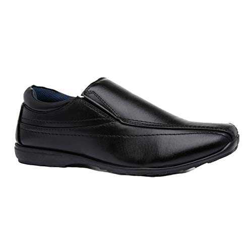 Mens Black Loafers Slip On Work Office Comfort Shoes Smart Formal Wedding Brogues
