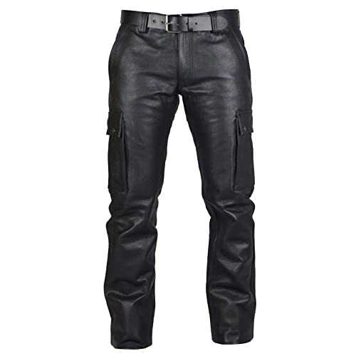 TOPJIAO Mens Casual Cargo Work Trousers Men's Trousers Straight Leg Relaxed Fit Plus Size Cargo Trousers Men Electrician Trousers Work Utility & Safety Trousers Summer Trousers for Men UK