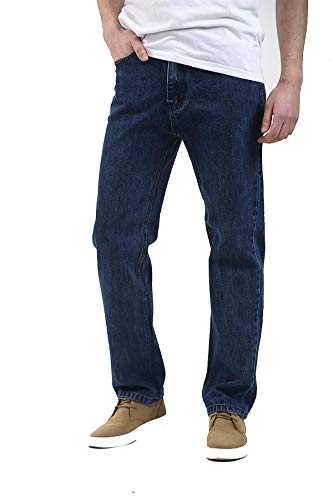 shelikes Mens Jeans Original Cotton Plain Straight Leg Denim Boys Casual Classic Fit Pocket Pants