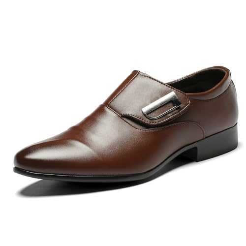 Fushiton Mens Business Shoe Formal Slip on Dress Shoe Oxford Comfort Fashion Classic Wedding Office Driving