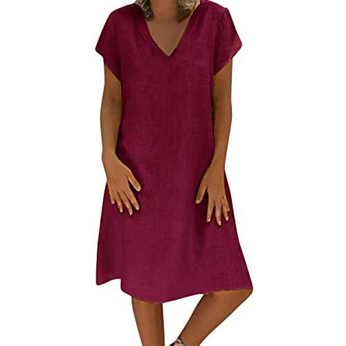 Nidddiv Dress with Cleavage Casual Vestido T-Shirt Ladies Cotton Summer Feminino Women's Dress