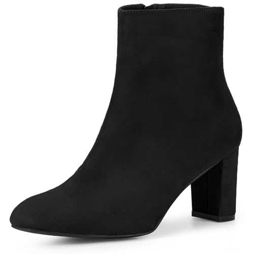 Perphy Square Toe Block Heel Ankle Boots for Women