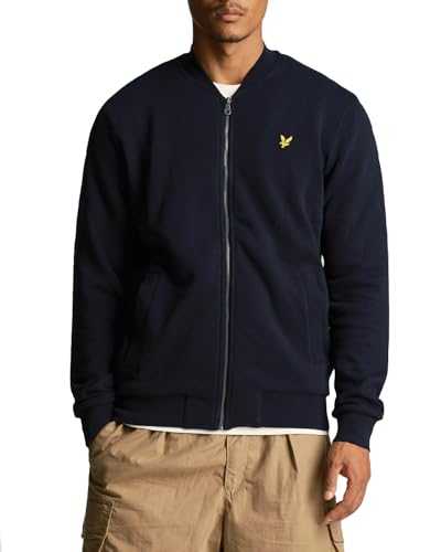 Lyle & Scott Jersey Bomber Jacket Dark Navy