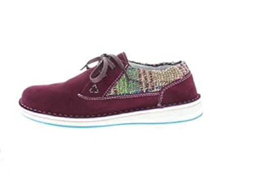 from Leather/Textile in Burgundy/Beige Green 45.0 EU R