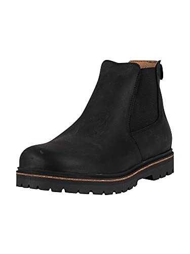 Men's Stalon Leather Boots, Brown, 5 UK