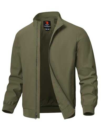 TBMPOY Men's Lightweight Jackets Casual Windbreaker Stylish Light Fall Spring Golf Work Dress Business