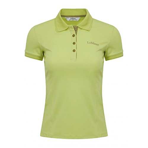 LeMieux Women Polo Shirt - Flattering Slim Fit Button Up Activewear - Women's Short Sleeve Top - Quick Dry Fabric - Vented Hem