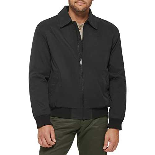 Dockers Men's Micro Twill Golf Bomber Jacket Windbreaker