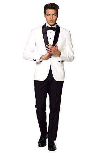 OppoSuits Men's Formal Outfit - Premium Tuxedo Suit - Slim Fit - Includes Blazer, Pants and Bow tie