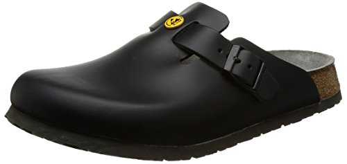 Men 61360-43 Boston Antistatic Shoe/Natural Leather Black Size 43-Normal Footbed, 9 UK