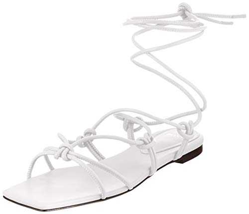 Hugo Boss Women's Lily Flat Sandal-N, Open White114, 4.5 UK