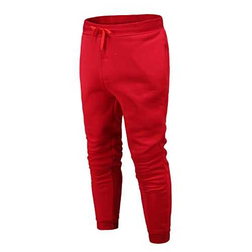 Mens Jogging Bottoms Slim Fit Skinny Pants Stretch Comfy Cotton Trousers Classic Business Comfort Cargo Sweatpants Stylish Lounge Trousers Comfortable Wrinkle-Resistant Track Suit Bottoms