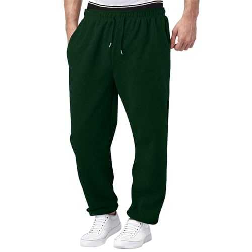 Chinos Trousers Men Slim Stretch Drawstring Elasticated Waist Running Sports Lounge Trousers Lightweigt Jogging Pants