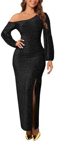 KnoInt Women's Wear to Work Pencil Dresses Business Professional Midi Dress Long Sleeve Bodycon Party Dress