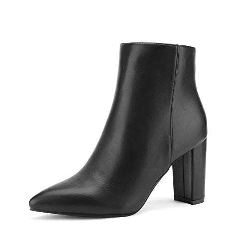 DREAM PAIRS Women?s Sianna-1 Fashion Ankle Booties Black/PU Size 8 US/ 6 UK