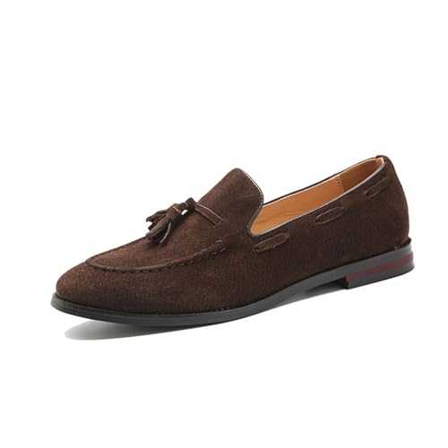 Men's Luxury Penny Loafer Shoes Slip-On Suede Loafers Foraml Dress Office Casual Shoes with Tassel