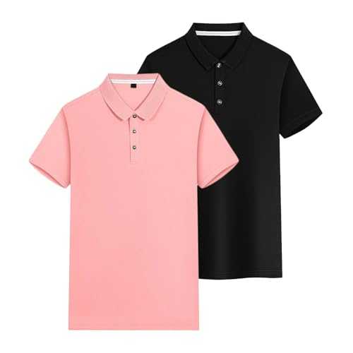 2 Pack: Polo T Shirts for Women UK Lightweight Moisture Wicking Short Sleeve Polos Casual Solid Color 3 Buttons Breathable Work Tops Quick Dry Athletic Golf Tennis Shirts S-4XL