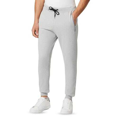 FM London Slim Fit Joggers for Men - Mens Joggers with Zip Pockets Ideal for Every Day Wear and Sports - Comfortable, Soft Jogging Bottoms