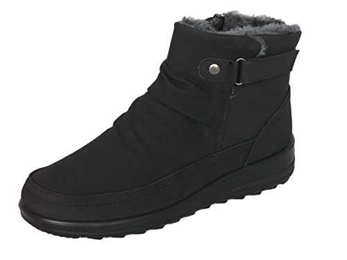 Women's Faux Suede Fur Lined Boots Ladies Snug Warm Fashion Ankle Boots Size 3-8