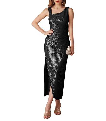 GRACE KARIN Women Sleeveless Sequined Party Dress Sparkling Party Dress Bodycon Dress