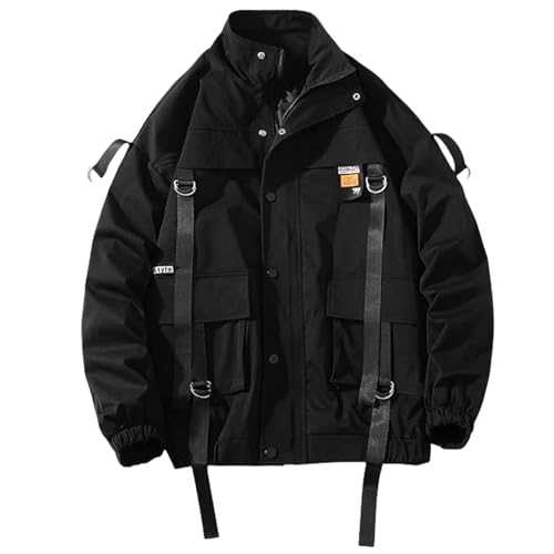 GURUNVANI Men Jacket Graffiti Jackets Lightweight Cotton Print Jacket Flight Bomber Hip Hop