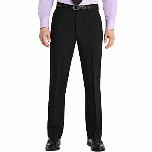 Mega_Jumble Men's Casual Formal Trousers Business Office Work Home Smart Dress Pants Straight Leg Flat Front Pockets Waist Bottom Trouser