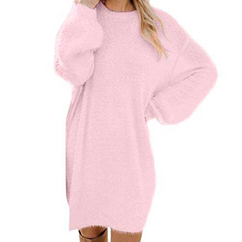 Cocila Womens Long Sleeve Turtle Neck Chunky Cable Knitted Jumper Sweater Dress Ladies Bodycon Knitwear Mini Dresses