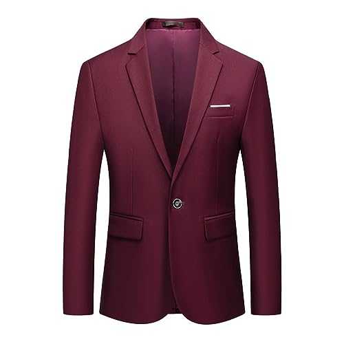 iTNHFP Mens Slim Fit Casual Blazer 1 Buttons Formal Business Suit Jackets Fashionable Linen Blazer Men Lapel Straight-Fit Date Men's Blazers