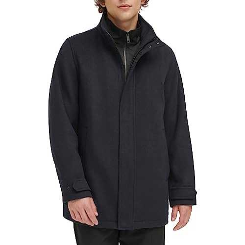 Dockers Men's Wool Melton Two Pocket Full Length Duffle Coat