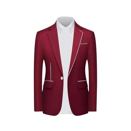 Men's Blazer Casual Leisure Suit Jacket Wrinkle-Free Lightweight Sports Coats Dress Tuxedo Blazer Premium Business Suits Sporty Wedding Chic Stylish Coats Lightweight Outing Outwear