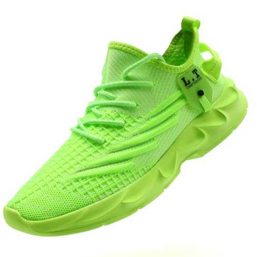UROMGV Men's Trainers Walking Slip On Running Sports Shoes Sneakers Tennis Gym Athletic Fitness Outdoor Jogging Travel Lightweight Breathable