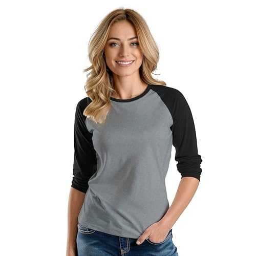 Baseball Tshirt Womens Three Quarter Length Sleeve Tops for Women-3/4 Length Sleeve Womens Tops Plus Size