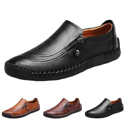Mens Leather Loafers Mens Black Slip On Smart Shoe Clearance Brogue Dress Business Shoes Men's Oxfords Formal Dress Shoes UK Men Office Shoe Wedding Shoes Derby Formal Shoes